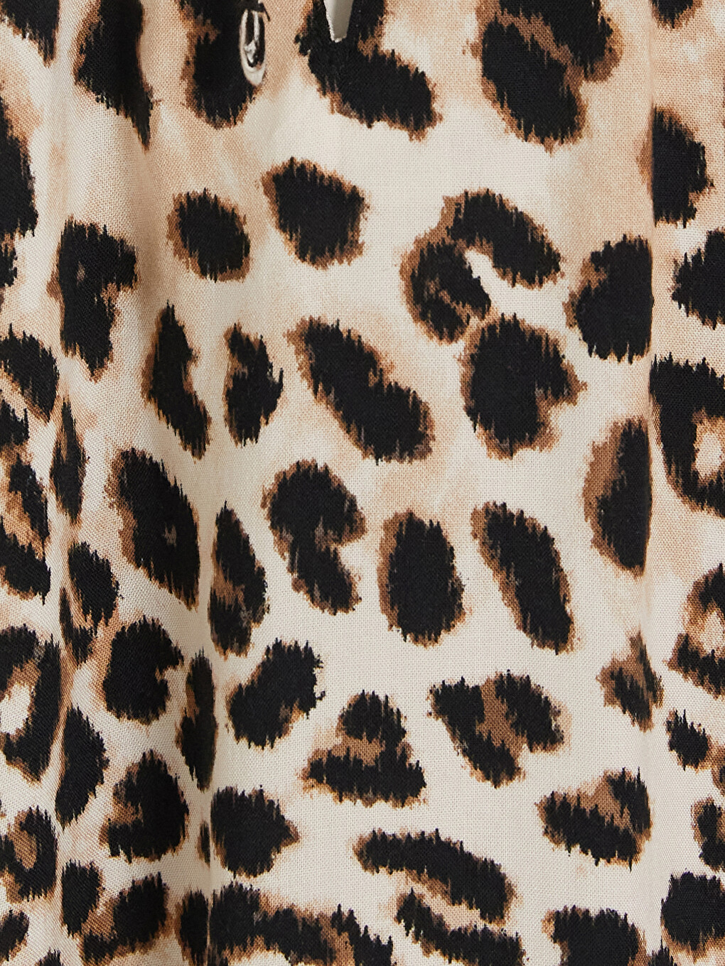 Tie Detailed Leopard Patterned Blouse-1