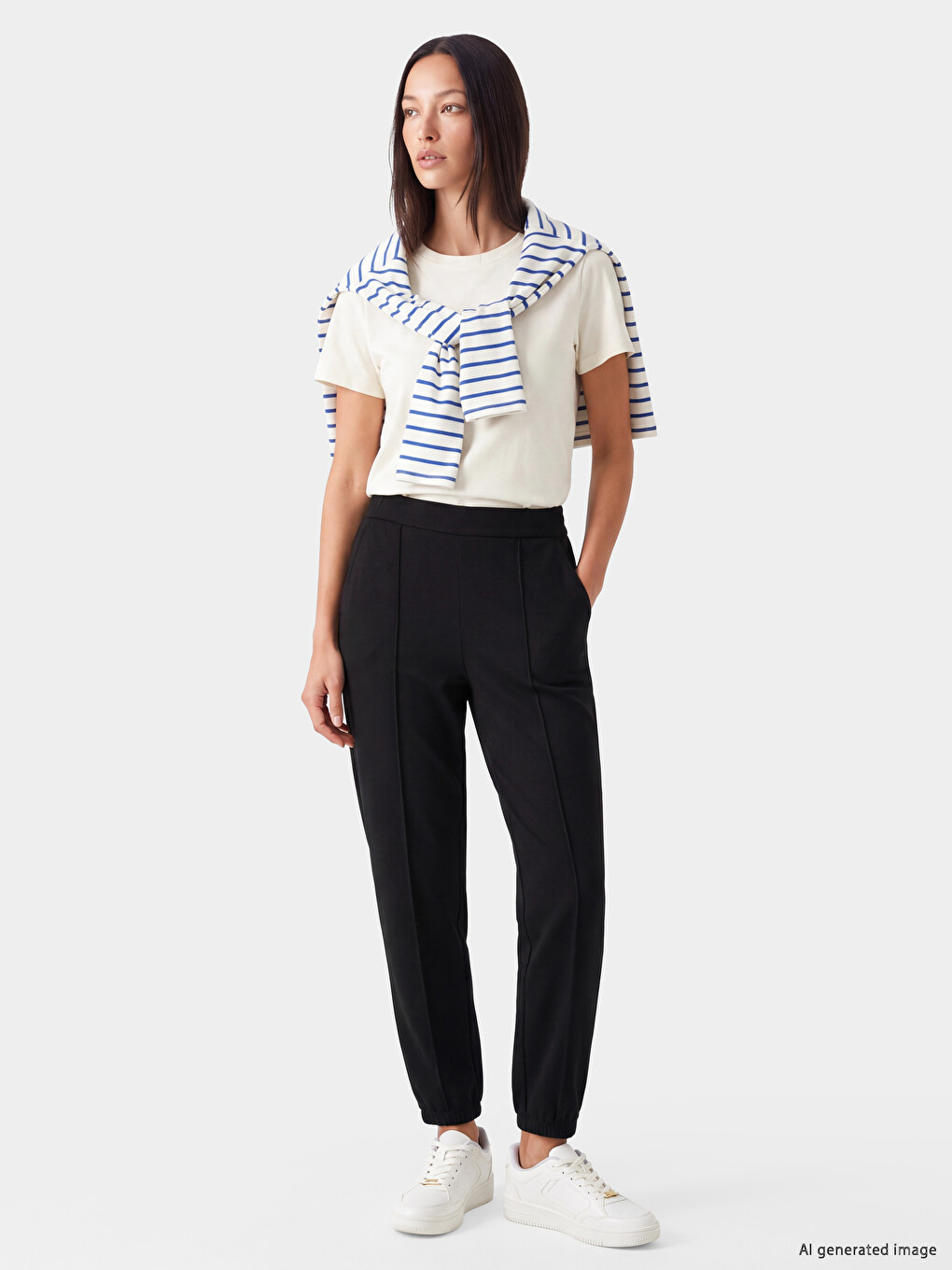 Siyah Soft Touch Kadın Jogger Eşofman Altı