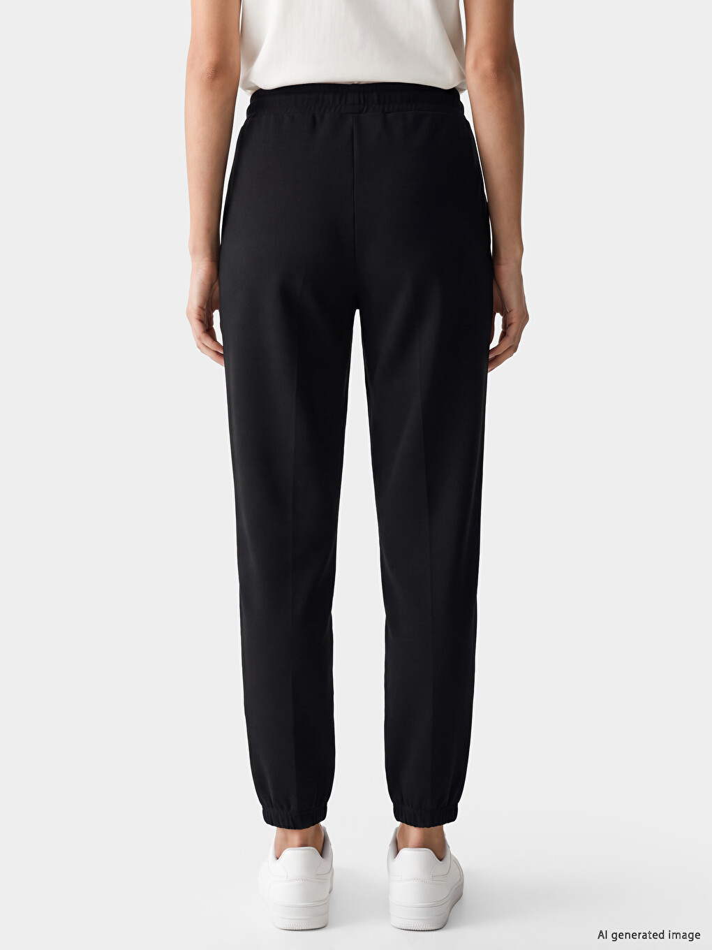 Siyah Soft Touch Kadın Jogger Eşofman Altı-3