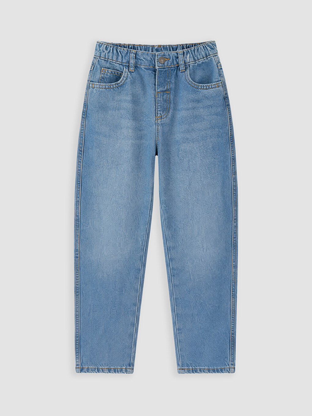 İndigo Baggy Fit Polar Astarlı Erkek Çocuk Jean Pantolon