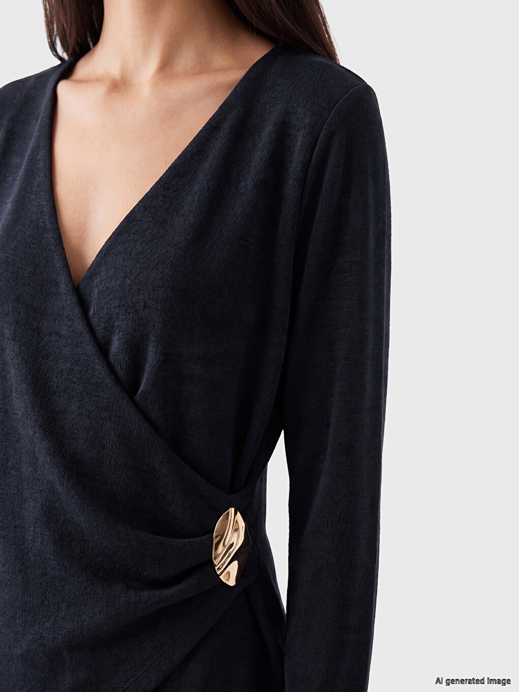 Double Breasted Collar Women's Body-2
