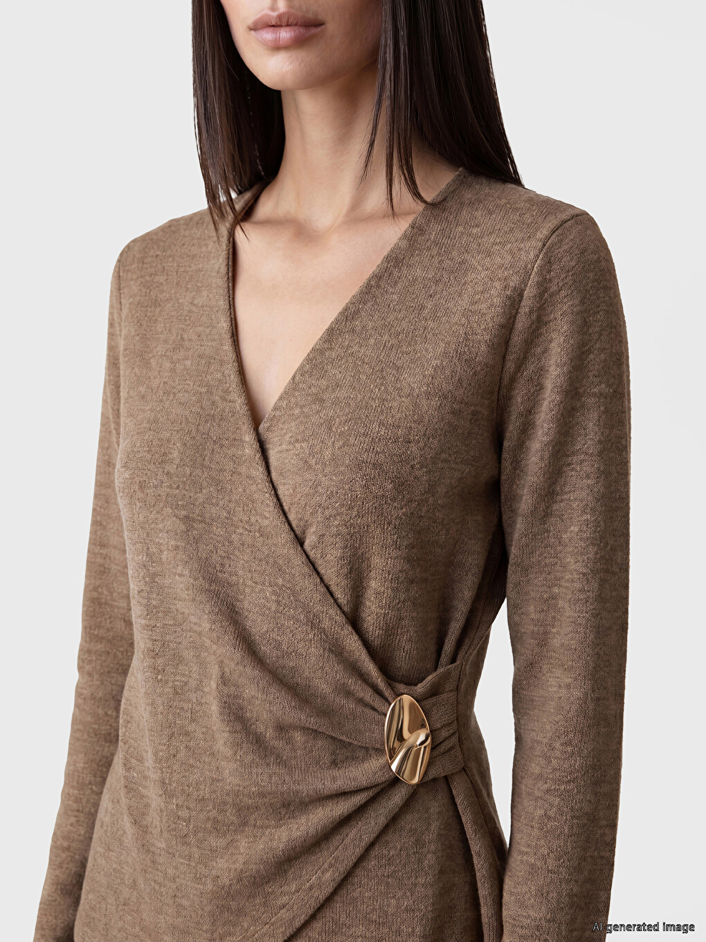 Double Breasted Collar Women's Body-2