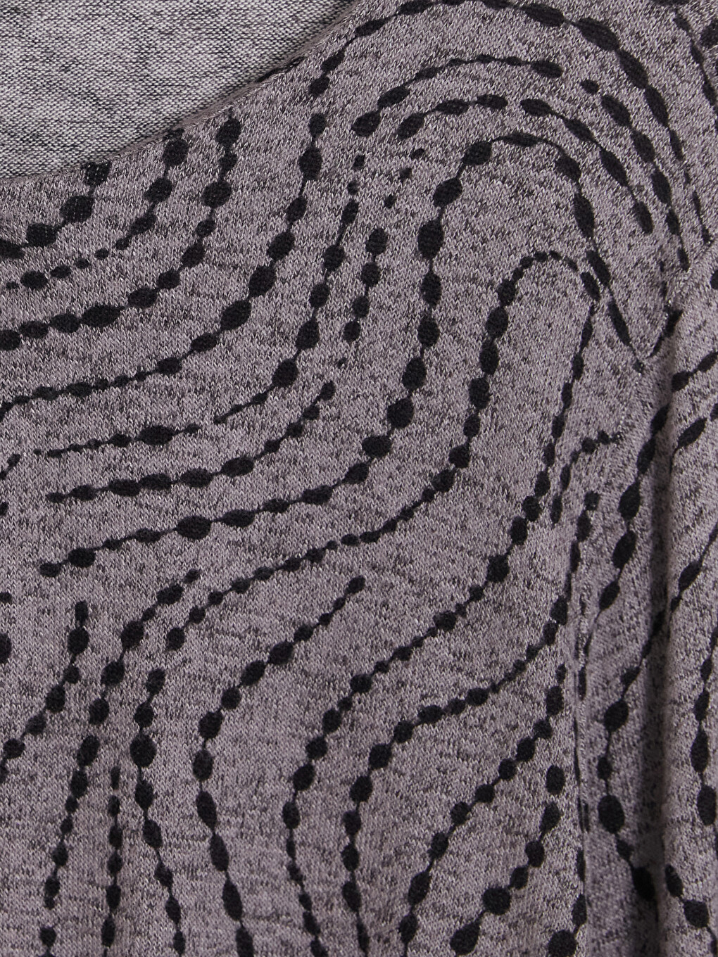 Crew Neck Patterned Blouse-5