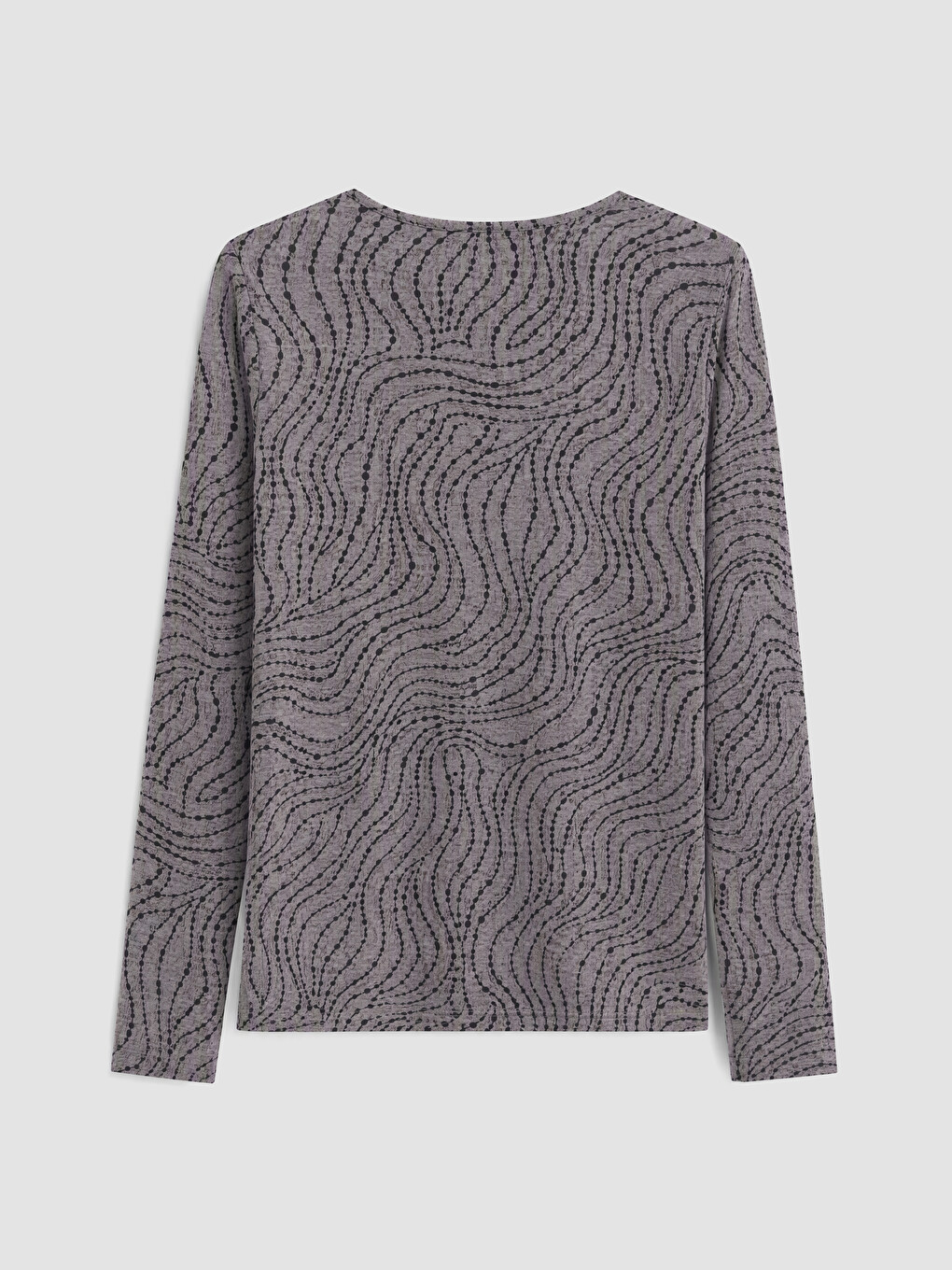 Crew Neck Patterned Blouse-6