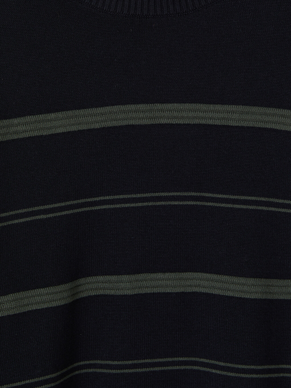 Crew Neck Striped Men's Knitwear Sweater-1