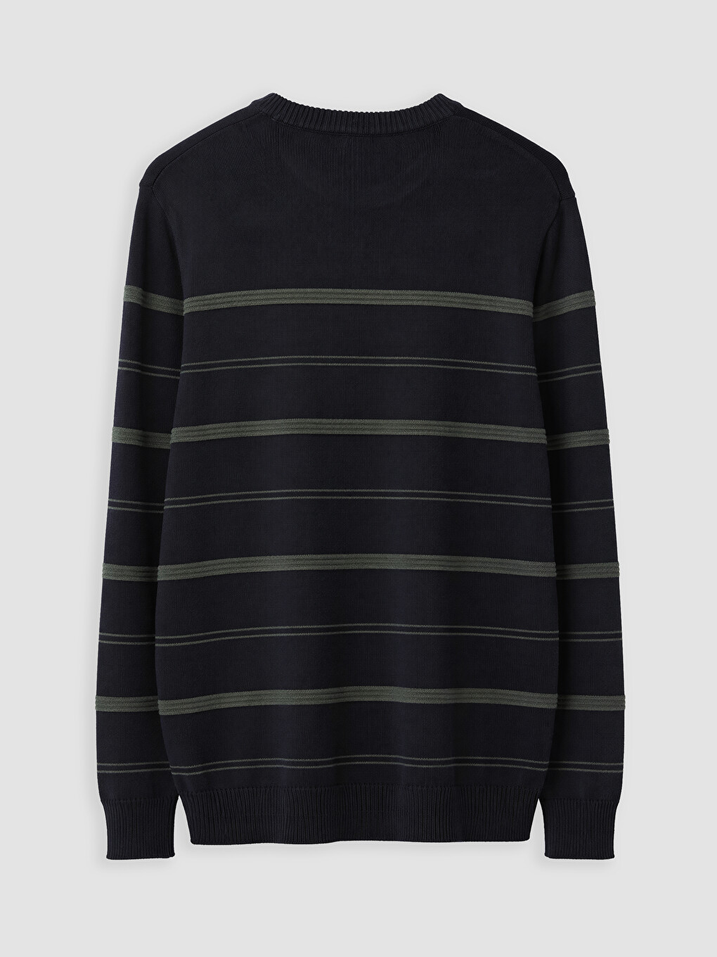 Crew Neck Striped Men's Knitwear Sweater-2