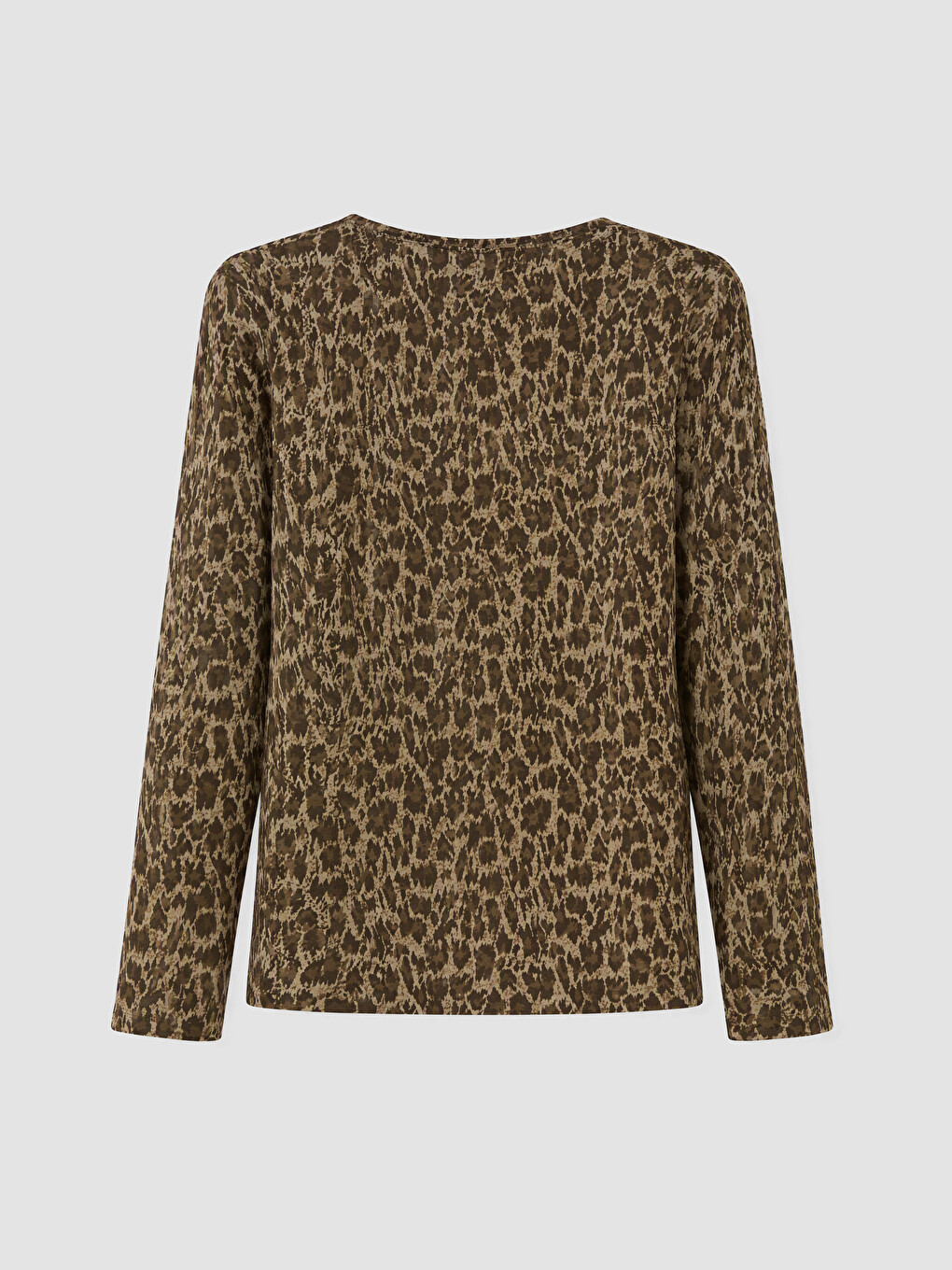Damen T-shirt Mit Rundhalsausschnitt Und Leopardenmuster-6