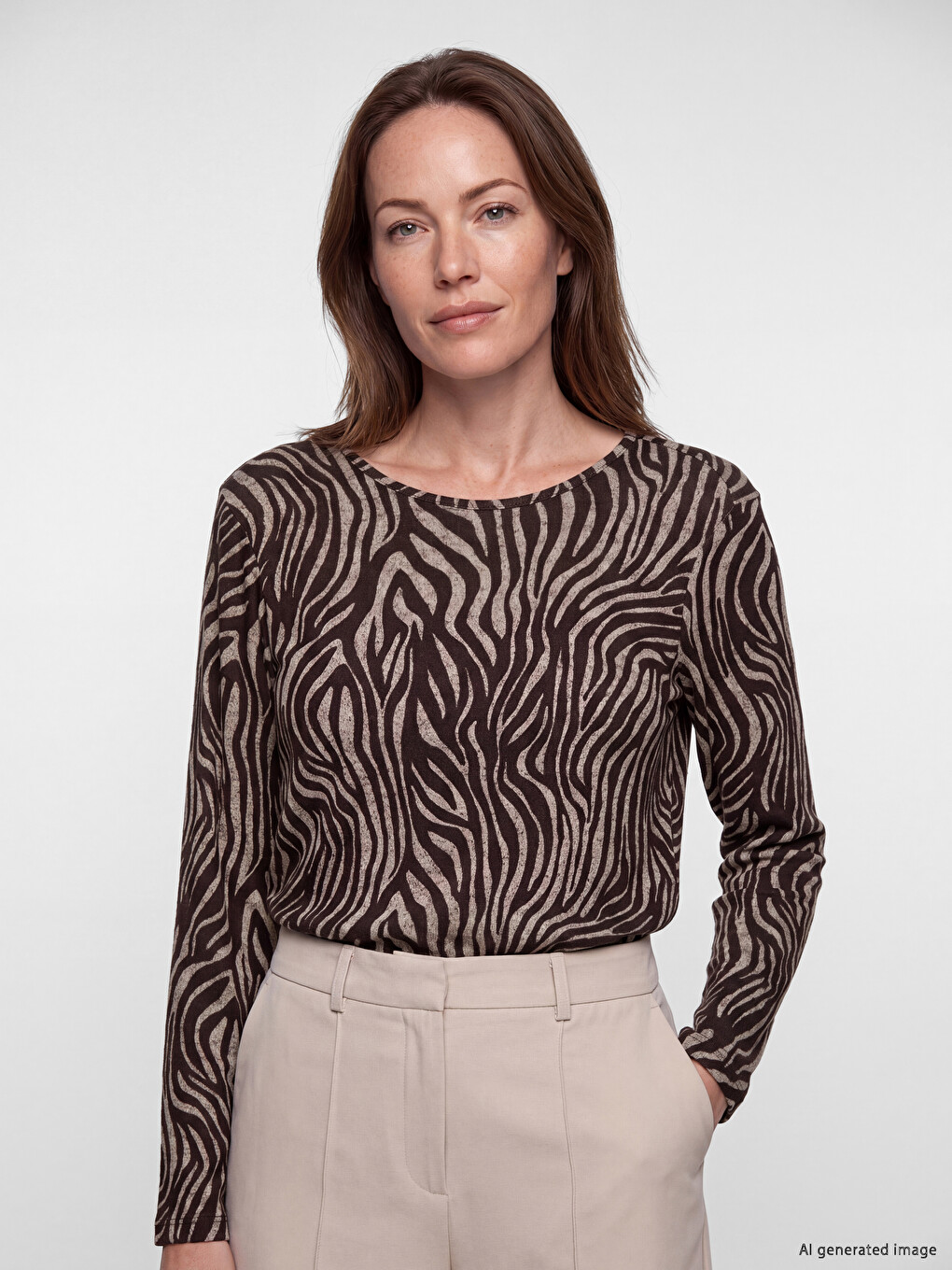 Woman Brown T-shirt