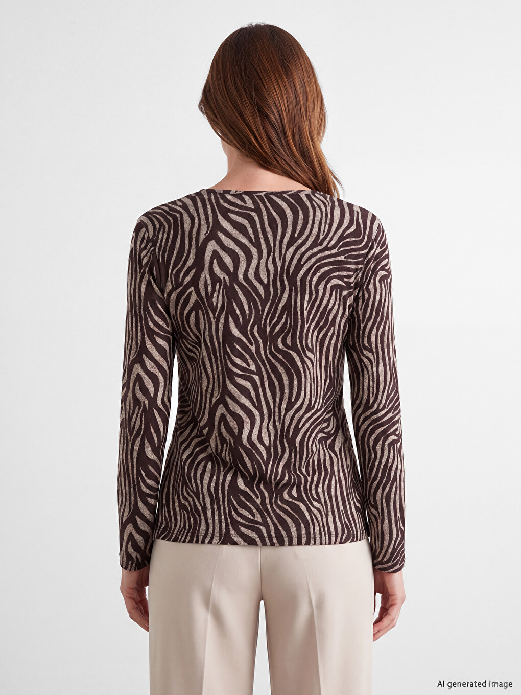 Woman Brown T-shirt-3