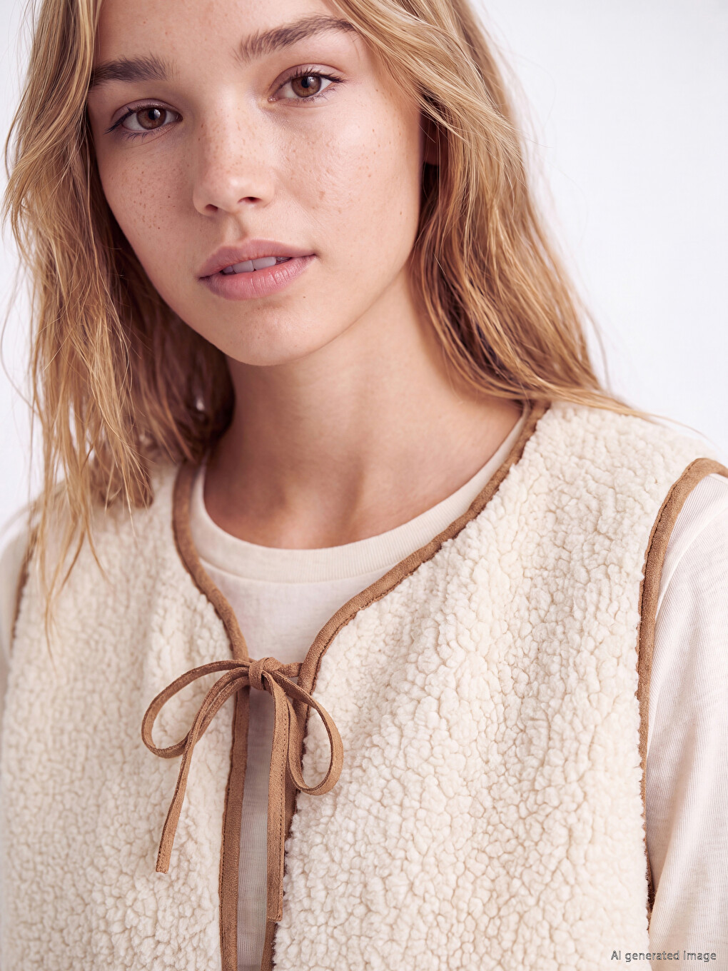 Crew Neck Women's Plush Pyjamas Top-2