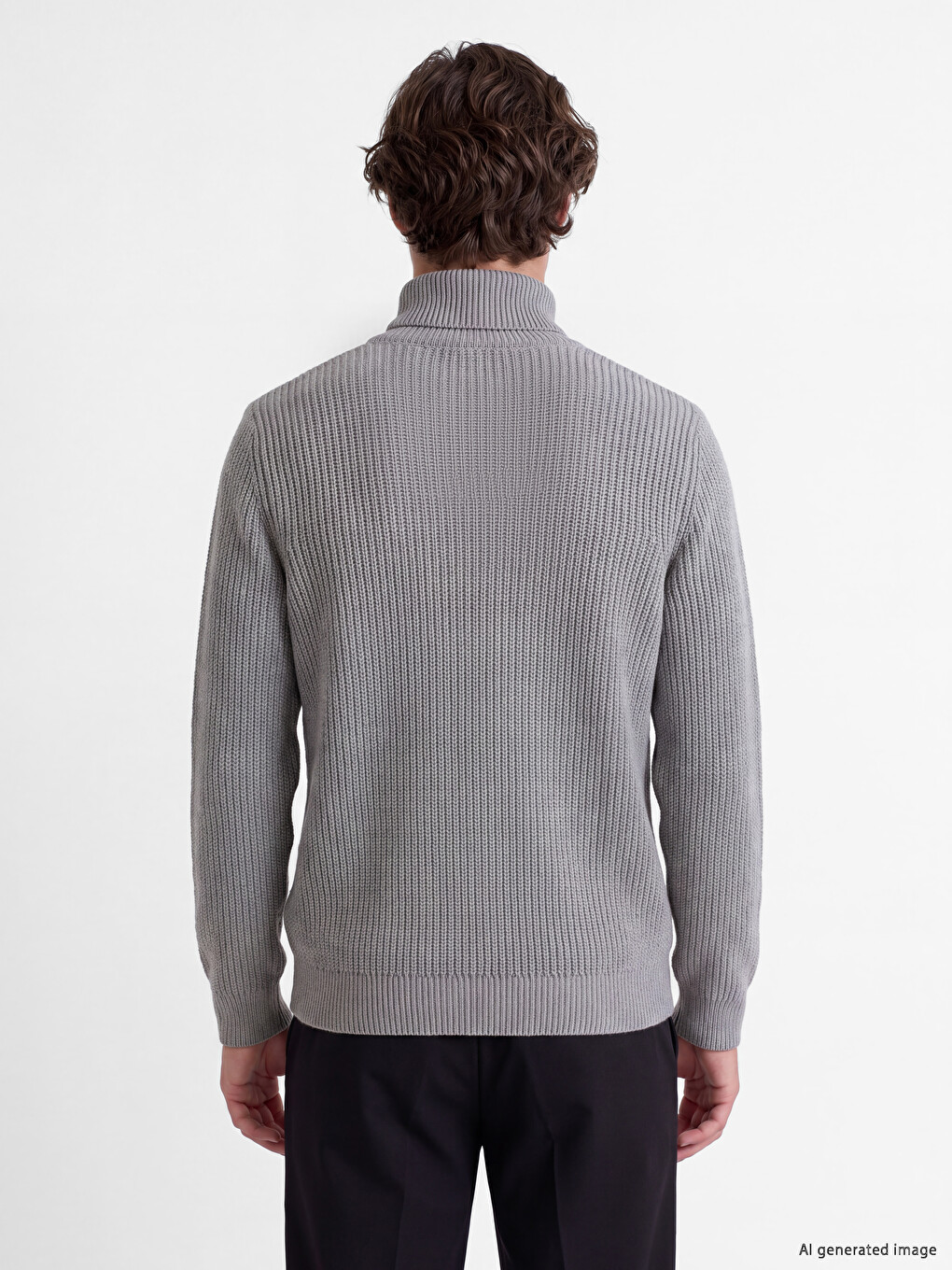 Mock Neck Men's Knitwear Sweater-3