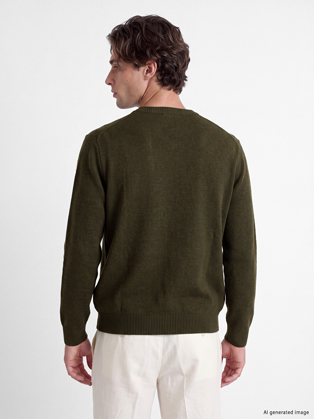 V Neck Men's Knitwear Sweater-3