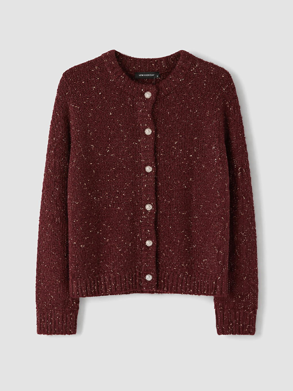 Crew Neck Patterned Women's Knitwear Cardigan-4