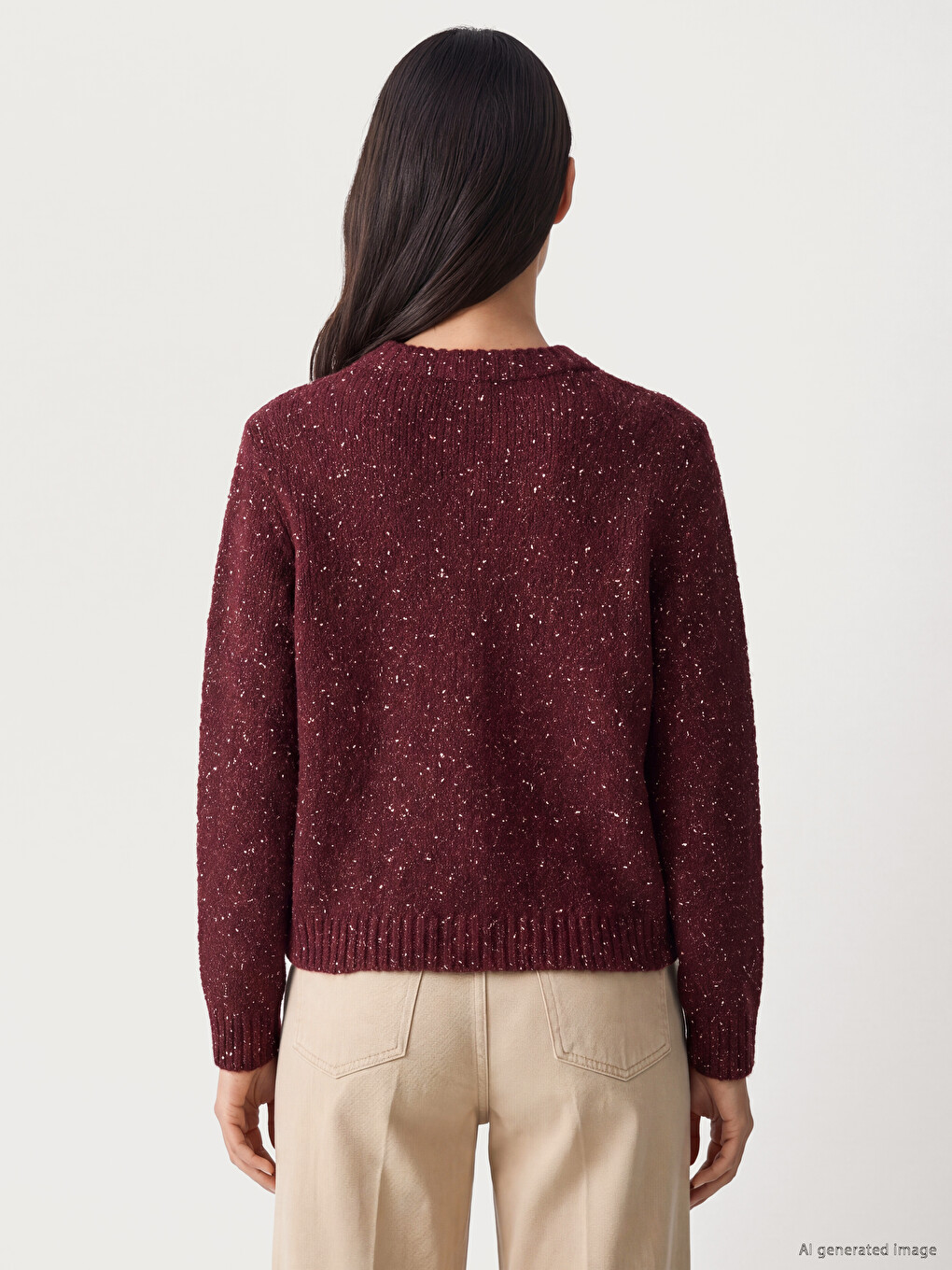 Crew Neck Patterned Women's Knitwear Cardigan-3