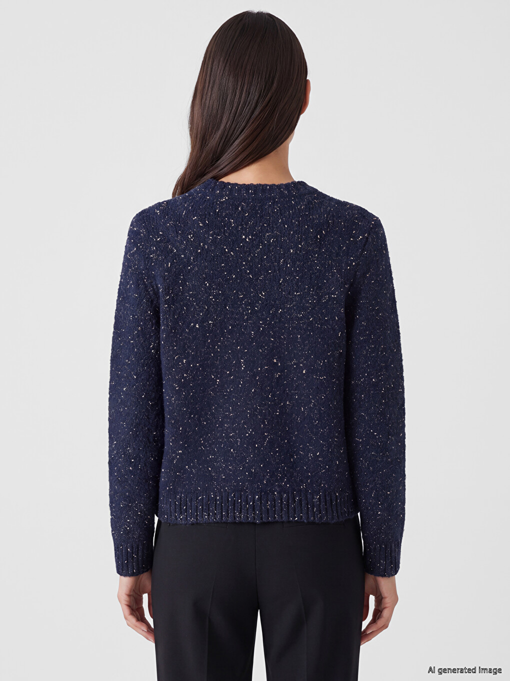 Crew Neck Patterned Women's Knitwear Cardigan-3