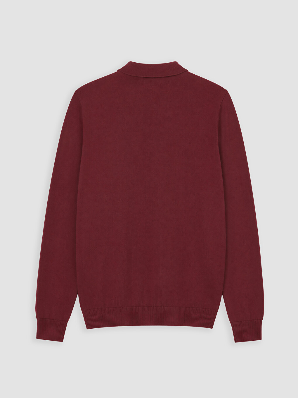 Bordo Polo Yaka Erkek Triko Kazak-2