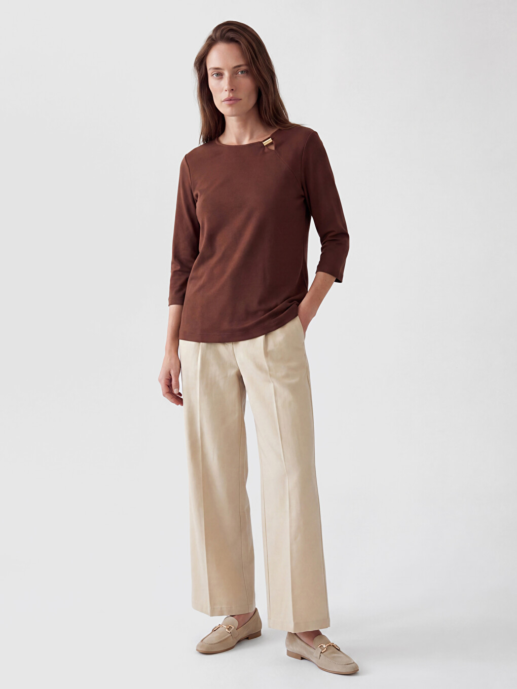 Woman Brown T-shirt-1