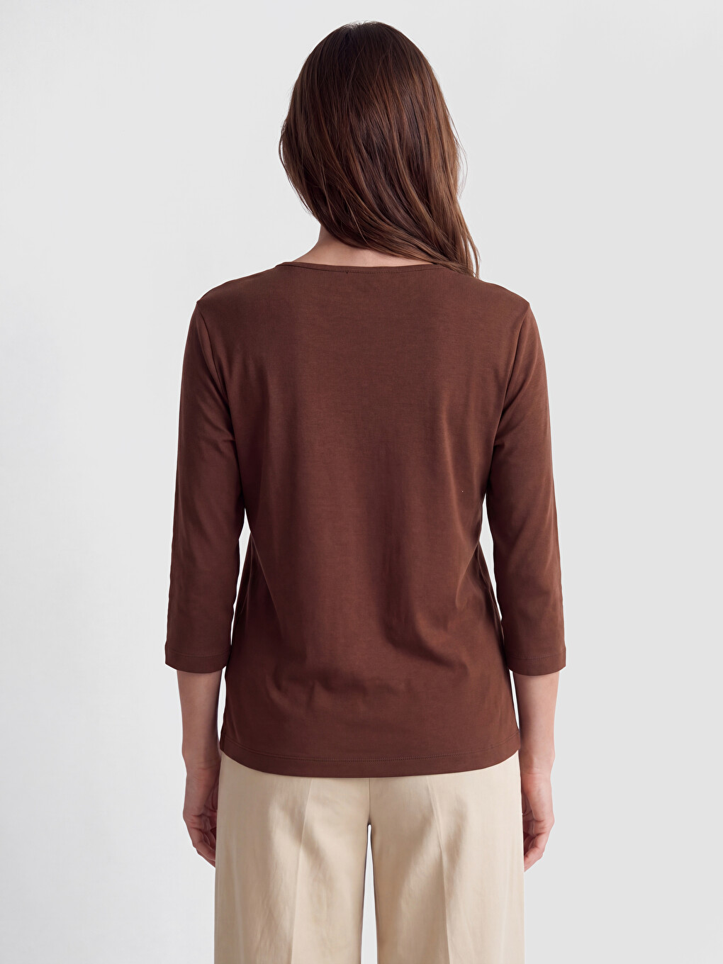 Woman Brown T-shirt-3