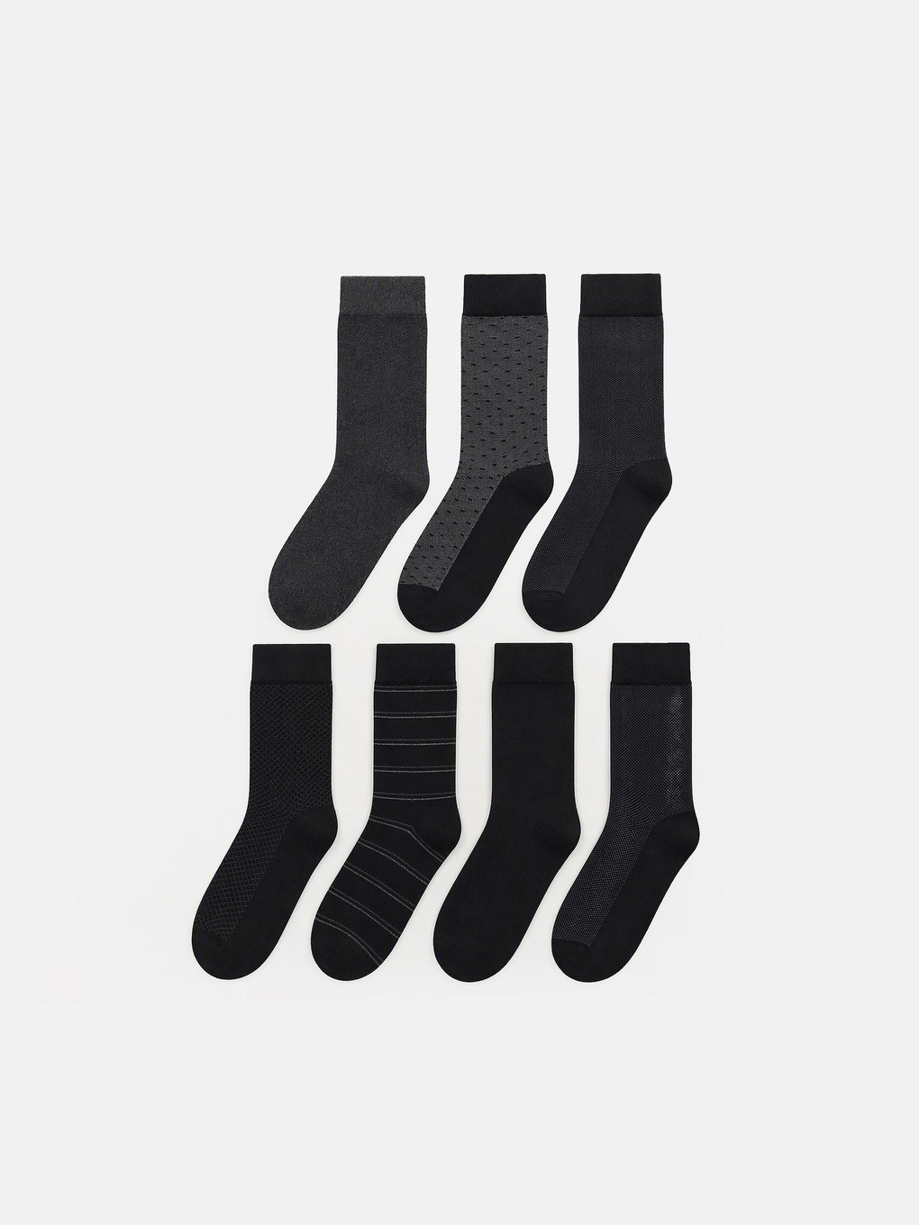Patterned Men's Ankle Socks 7 Pack Pack