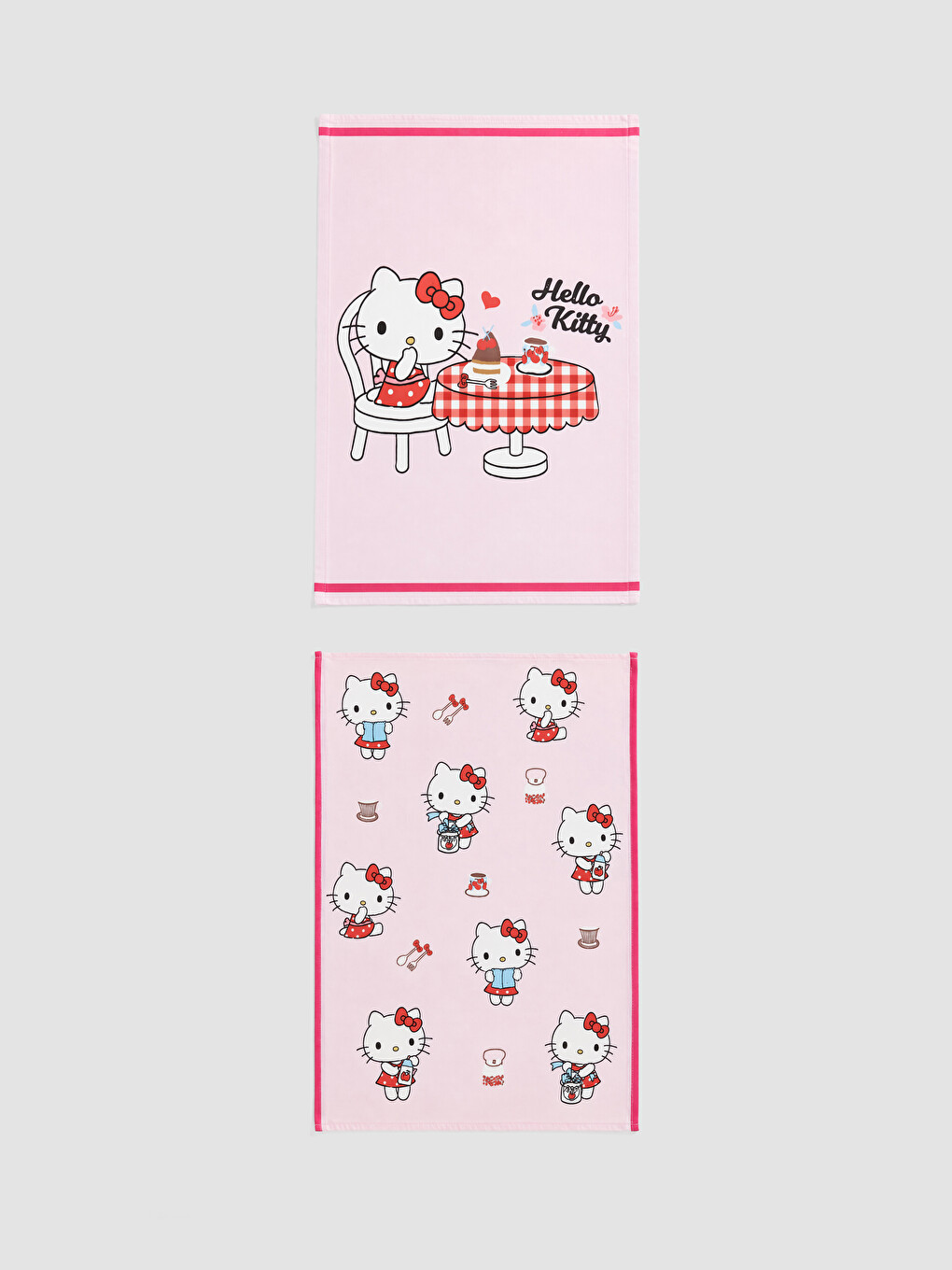 Hello Kitty Принтті Мақта Шай Орамал 2 Данадан Тұратын 40x50 Cm-6