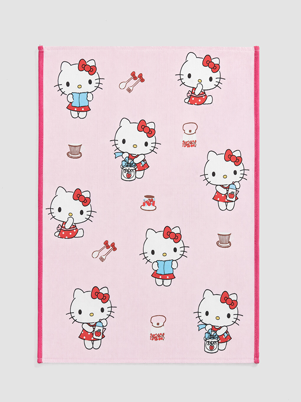 Hello Kitty Принтті Мақта Шай Орамал 2 Данадан Тұратын 40x50 Cm-11