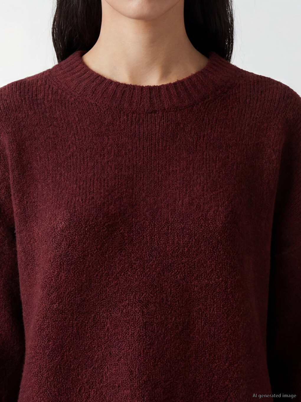Crew Neck Women's Knitwear Sweater-2