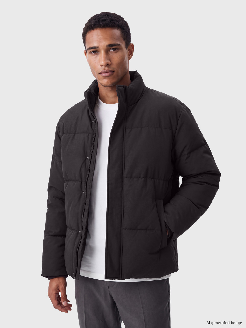 Man Bordeaux Puffer Coat