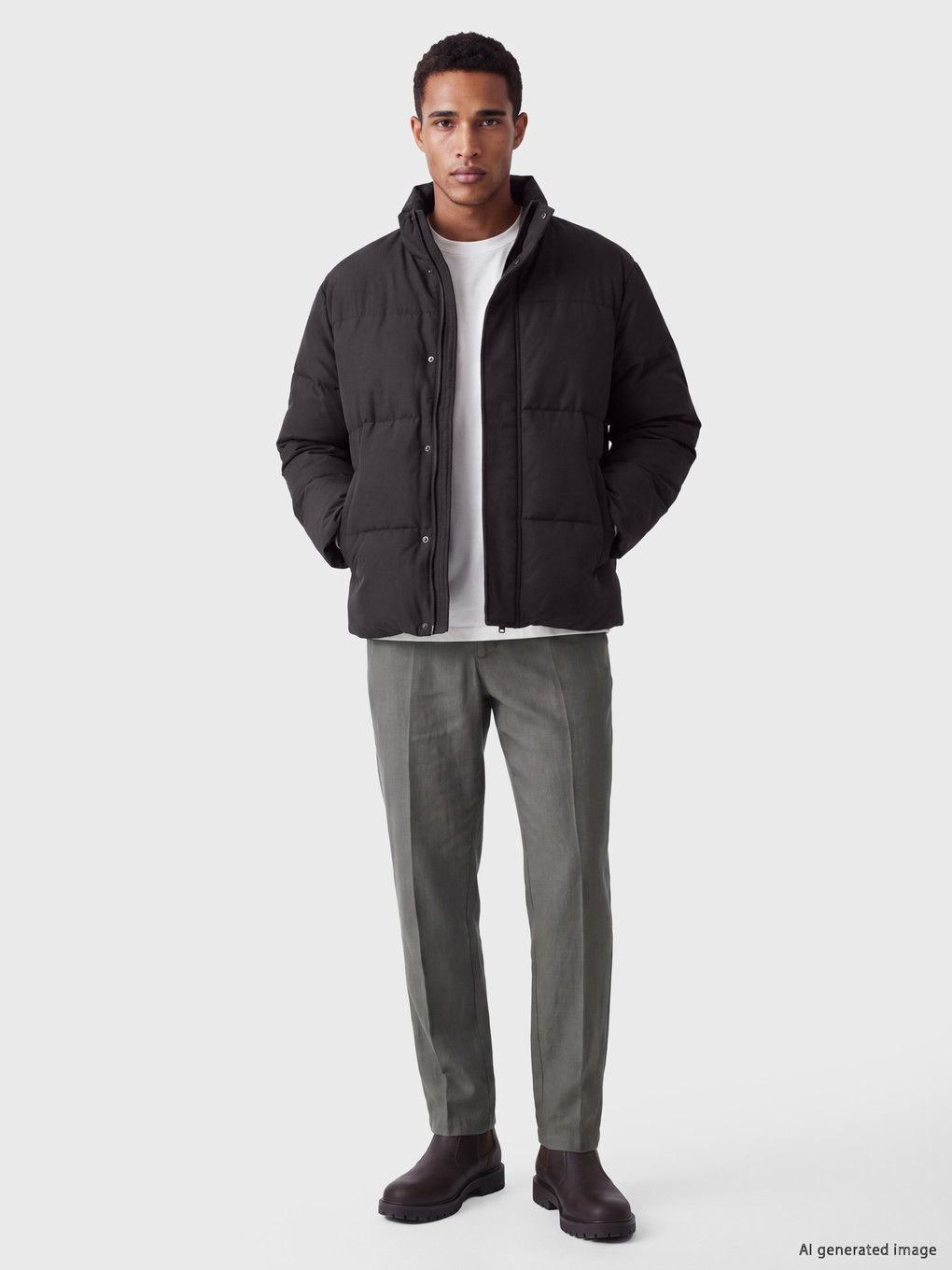 Man Bordeaux Puffer Coat-1