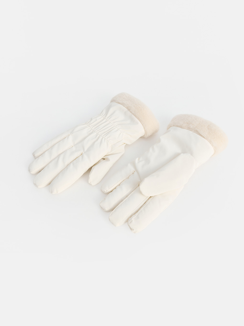Faux Fur Detailed Women's Gloves-1
