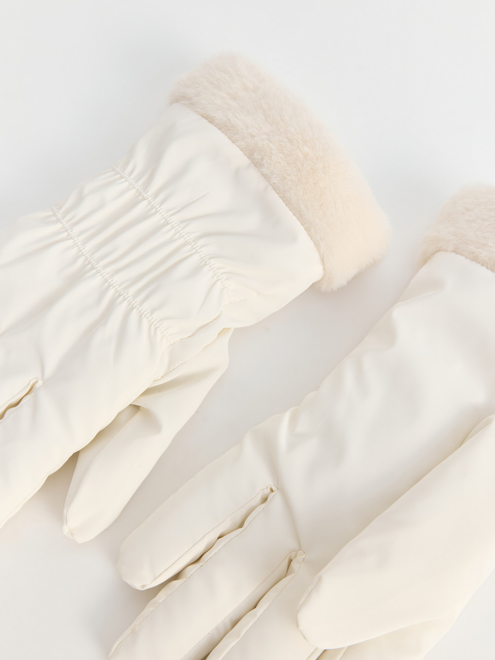 Faux Fur Detailed Women's Gloves-2