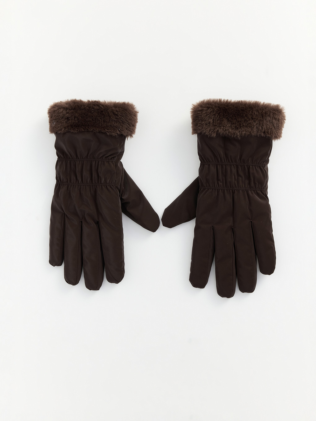 Wrist Faux Fur Detailed Women's Glove-1