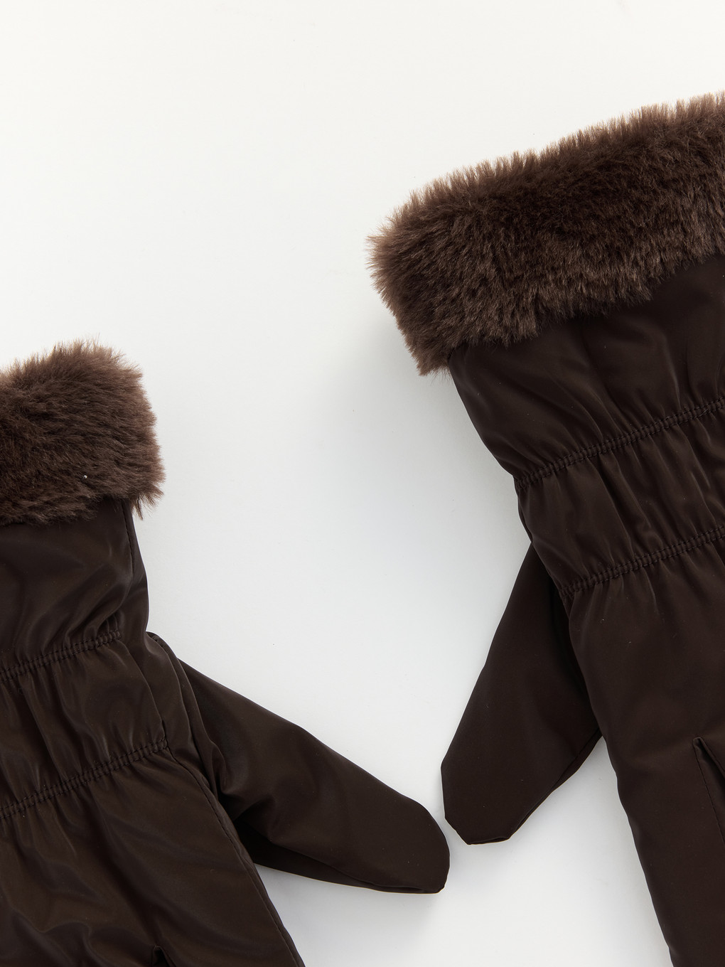 Wrist Faux Fur Detailed Women's Glove-2