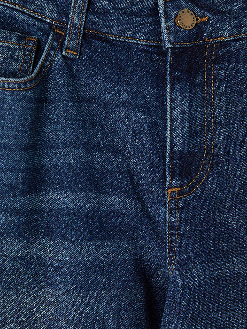 İndigo Wideleg Kadın Jean Pantolon-1