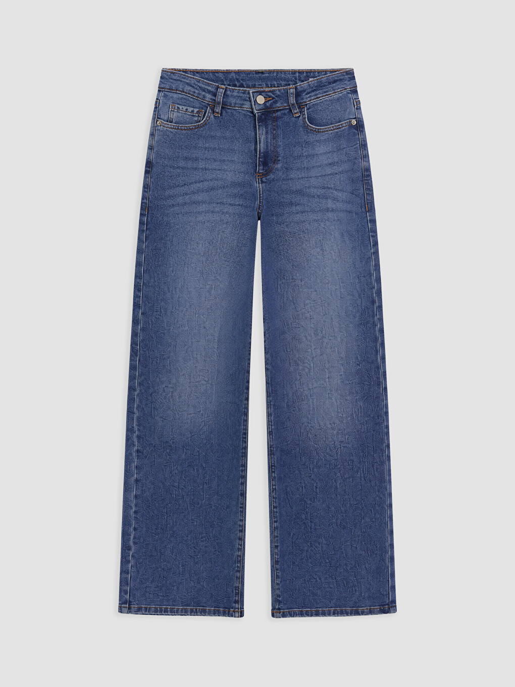 İndigo Wideleg Kadın Jean Pantolon-4