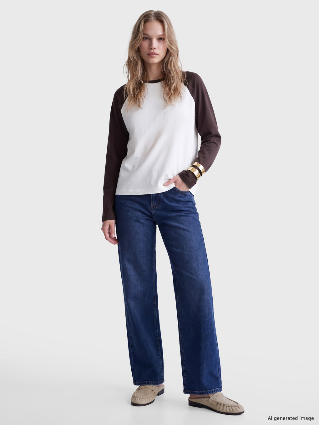 İndigo Lizia Wideleg Jean
