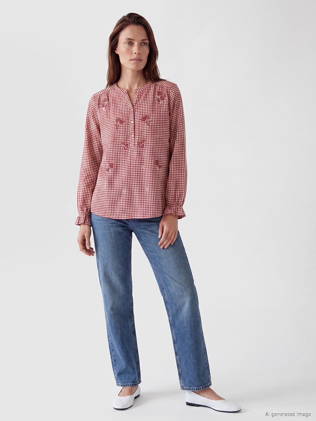 Žena Bordo Bluza-1