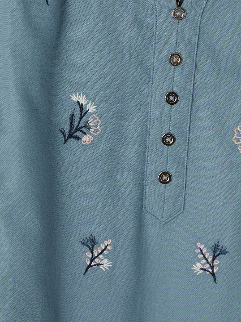 Notch Neck Embroidered Women's Blouse-6