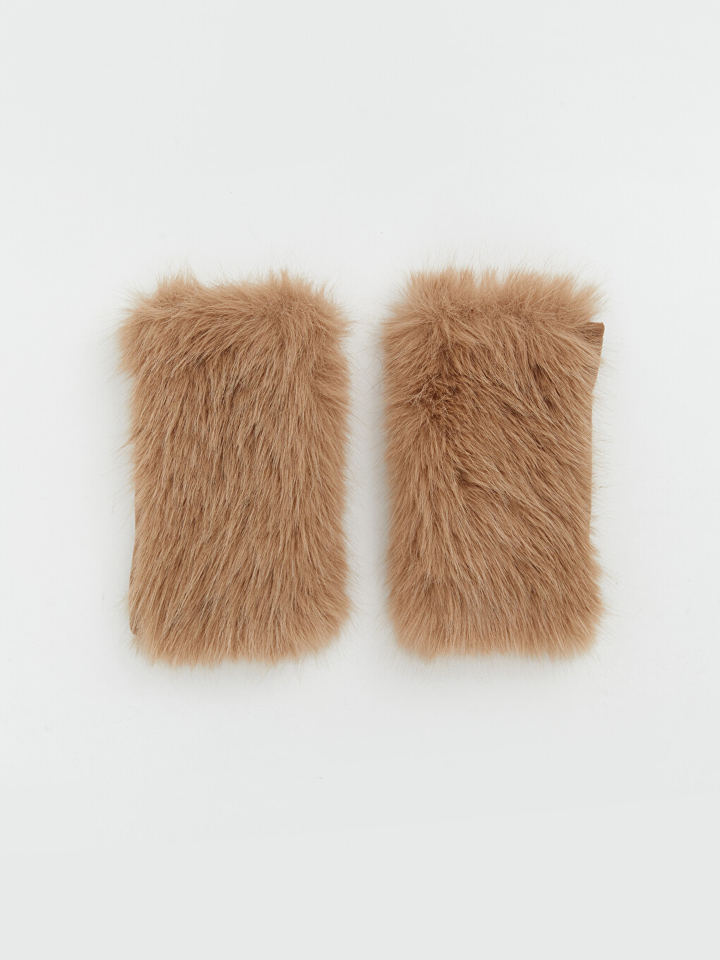 Women's Fingerless Gloves With Faux Fur Look
