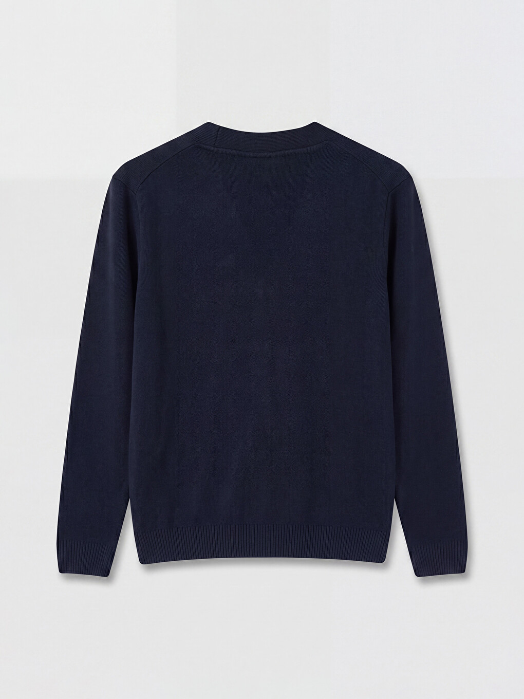 Lacivert Regular Fit V Yaka Erkek Triko Hırka-1
