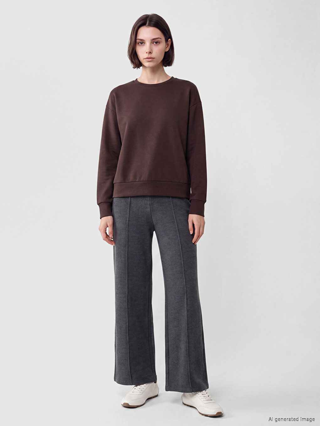 Pantaloni De Trening Largi Cu Detalii Stitch Pentru Femei