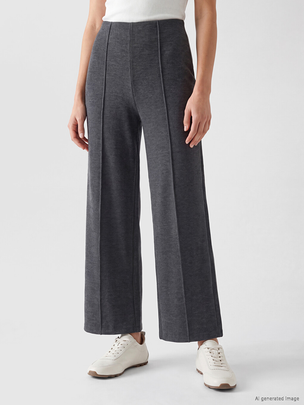 Pantaloni De Trening Largi Cu Detalii Stitch Pentru Femei-1