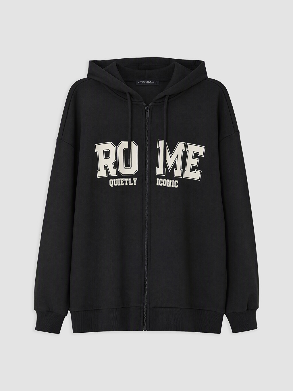 Hooded Rome Printed Women's Zip-up Sweatshirt-4