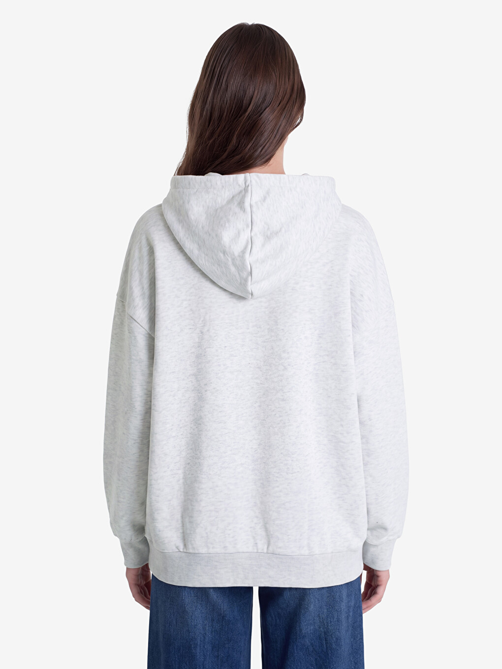 Hooded Printed Women's Thick Zippered Sweatshirt-3