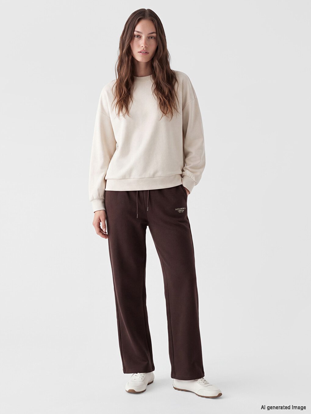 Nyc Printed Wide Leg Women's Sweatpants
