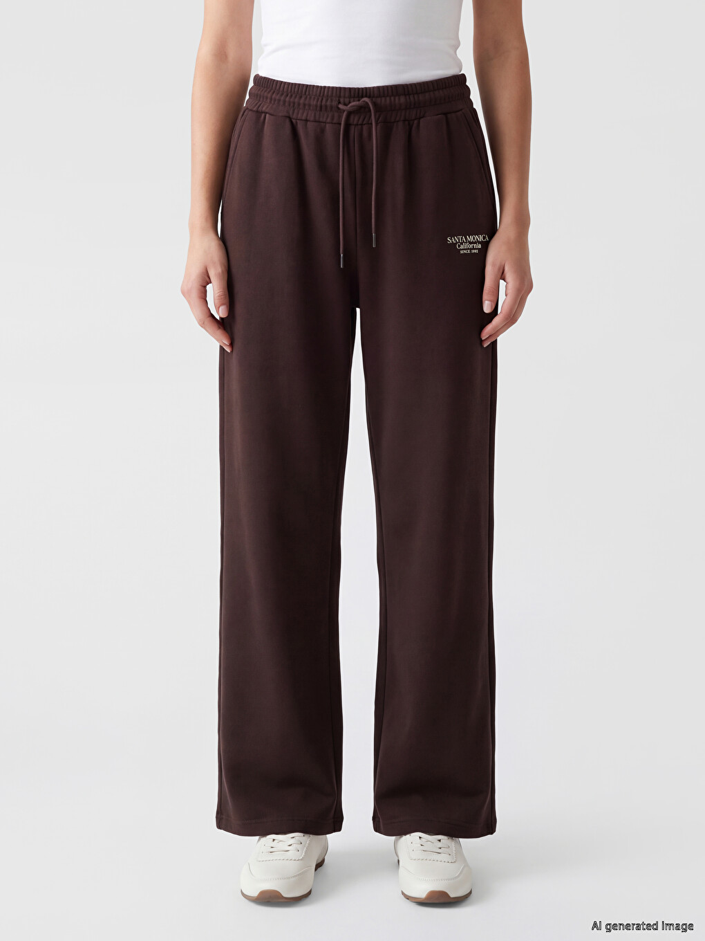 Nyc Printed Wide Leg Women's Sweatpants-1