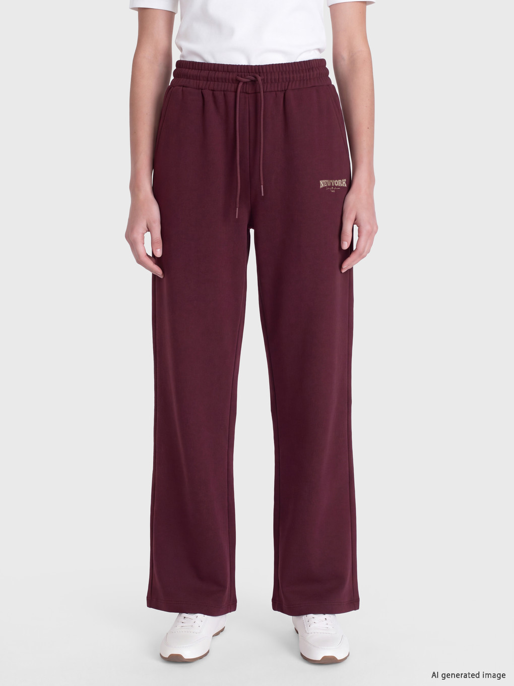 Nyc Printed Wide Leg Women's Sweatpants-1