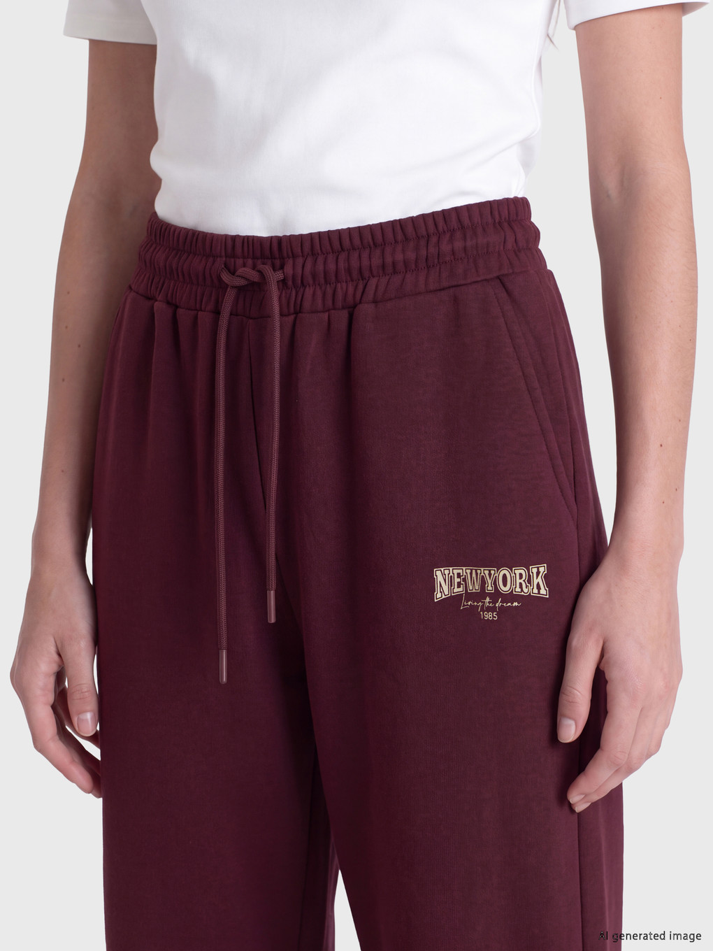 Nyc Printed Wide Leg Women's Sweatpants-2