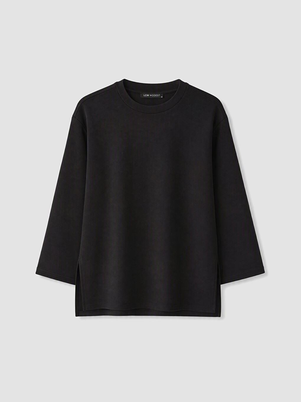 Woman Black Sweatshirt Tunic-4