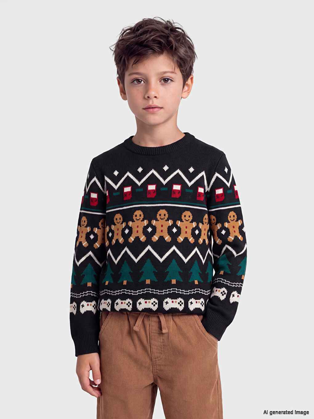 Crew Neck Boys' Sweater