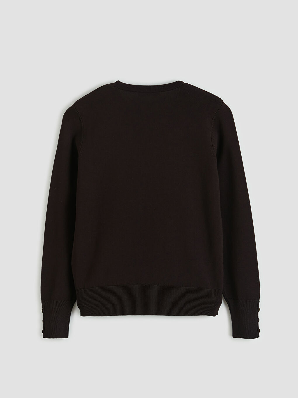 Kahverengi Bisiklet Yaka Kadın Triko Kazak	-5